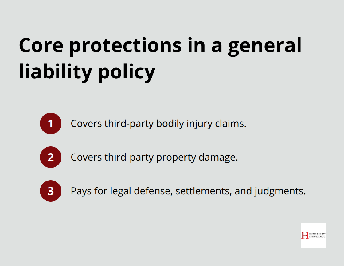 Three core protections under general liability insurance - comprehensive liability protection