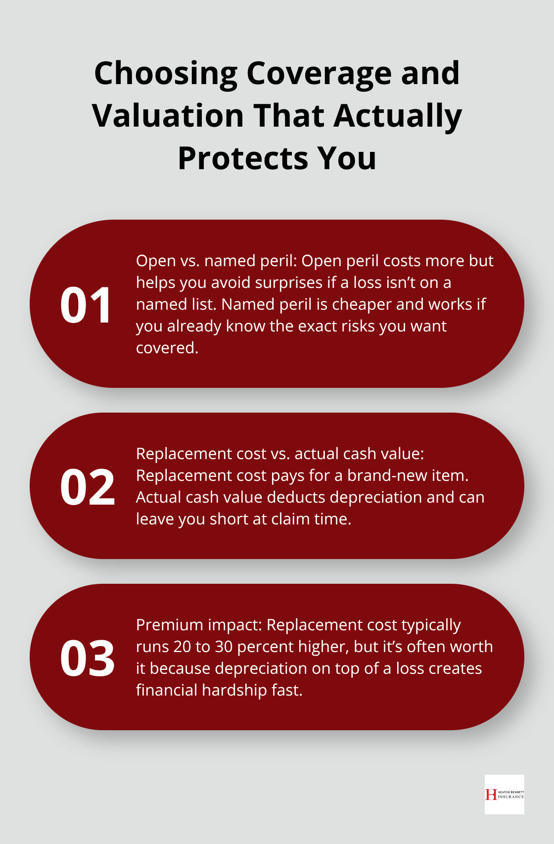 Comparison of named vs open peril and replacement cost vs actual cash value for contractors - contractor tool coverage